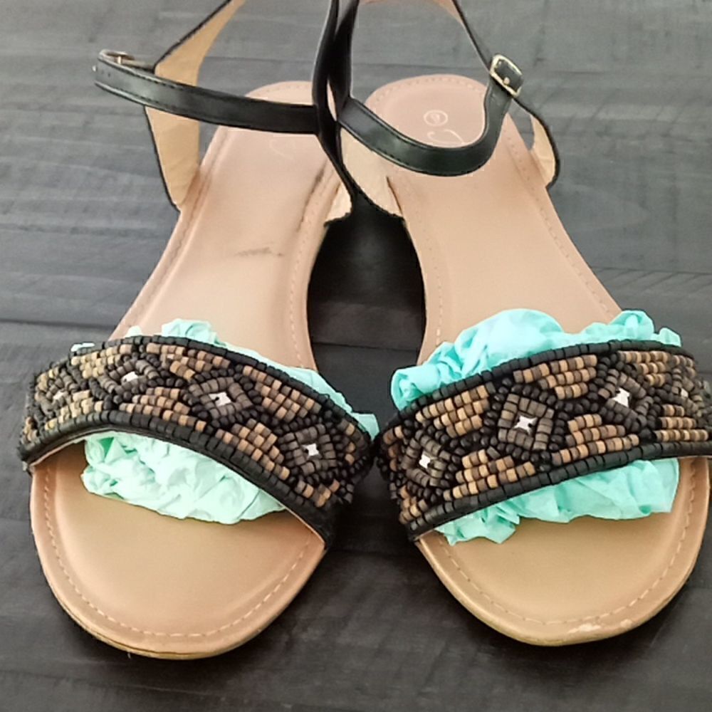 Forever beaded sandals  
